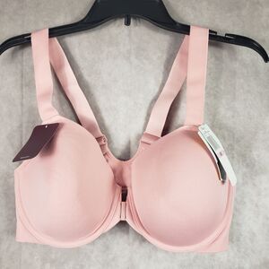 Paramour by Felina Bra Pink Utopia Front Close Racerback Padded - Pink, sz 40D